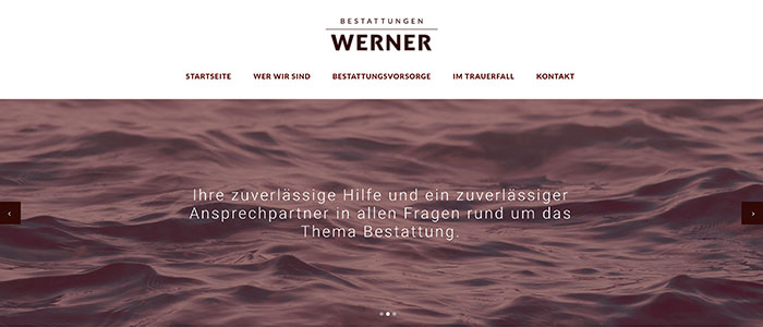 Bestattungen Werner // Präsenz ist online